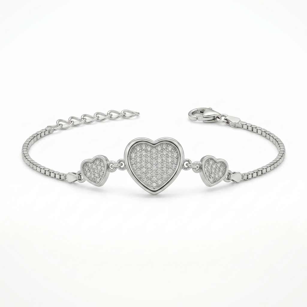 925 silver geometric bracelet wrist shot