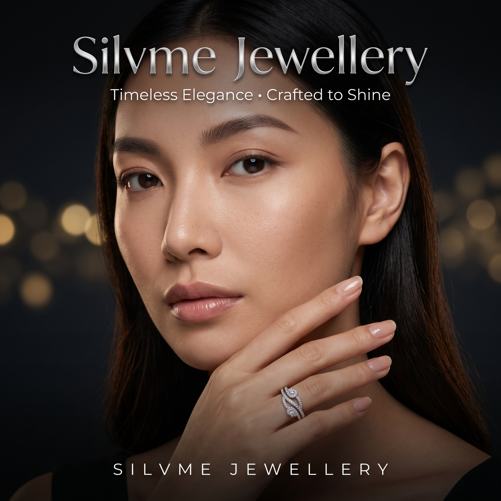 Silvme Ocean Wave Textured 925 sterling silver ring for women — close-up detail
