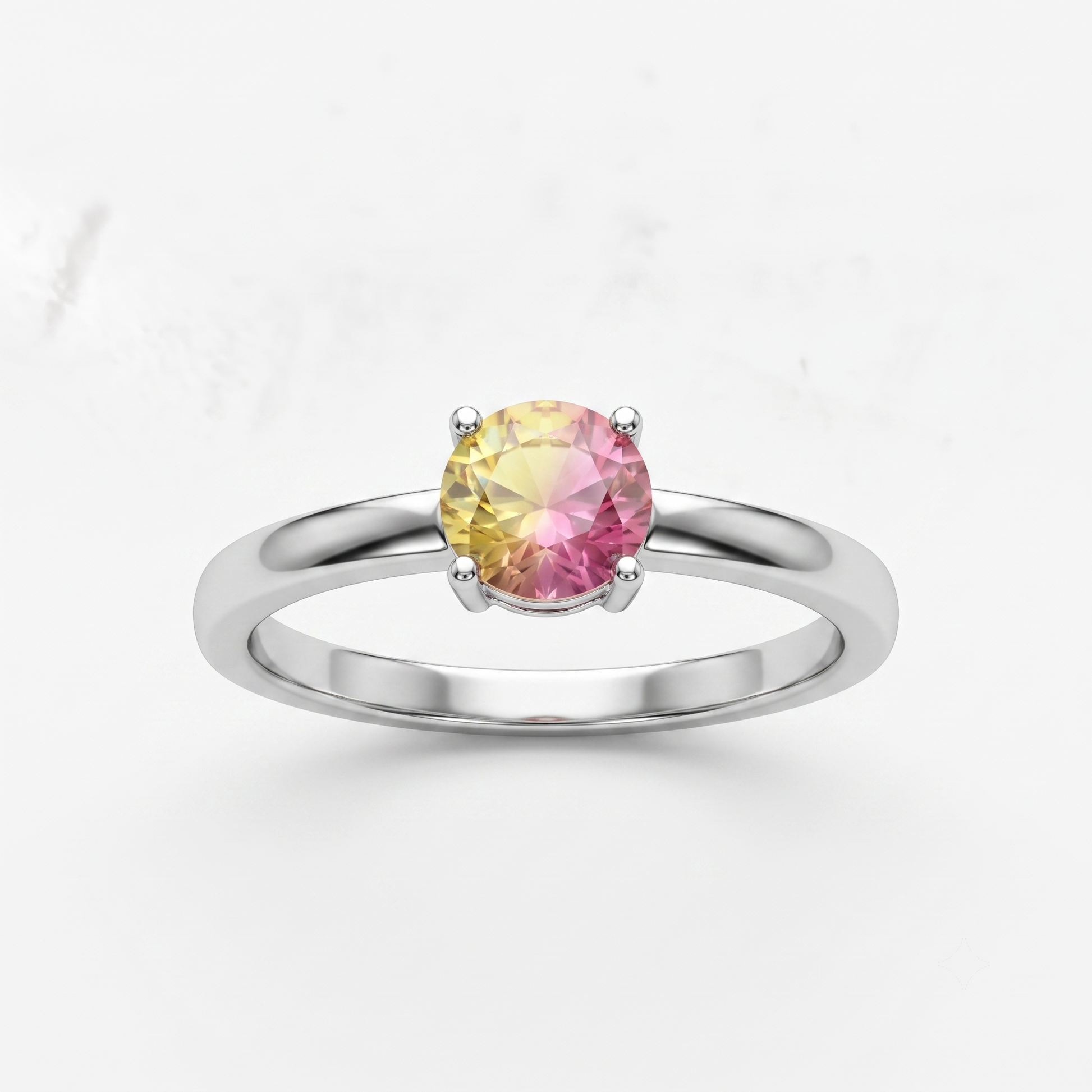 Silvme Heart Dainty Minimal Love 925 sterling silver ring for women — front view on white background
