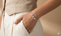 Silvme Heart Charm CZ Bracelet highlighting its cubic zirconia accents in 925 silver, timeless everyday elegance