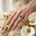 Silvme Wave 925 sterling silver ring for women — top view