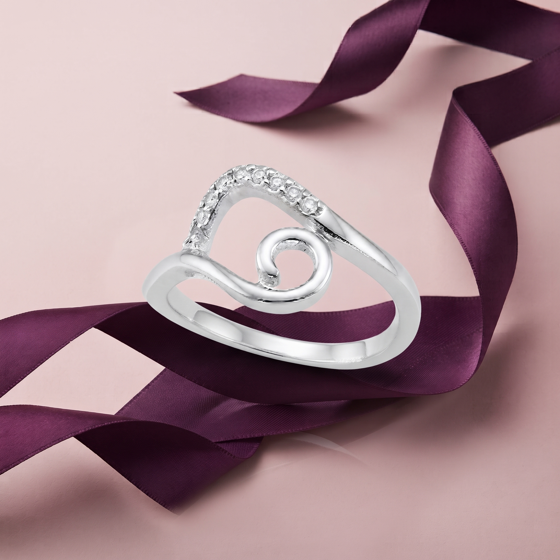 Silvme Adjustable Minimal 925 sterling silver ring for women — side profile