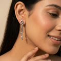 Art Deco Geometric Trapezoid Drop Earrings, additional product view 5