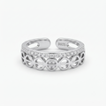 Silvme Shooting Star Trail 925 sterling silver ring for women — top view