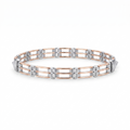 End links and fastening detail on the Silvme rose gold-tone panel bracelet