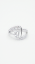 Silvme Celtic Love Knot 925 sterling silver ring for women — top view