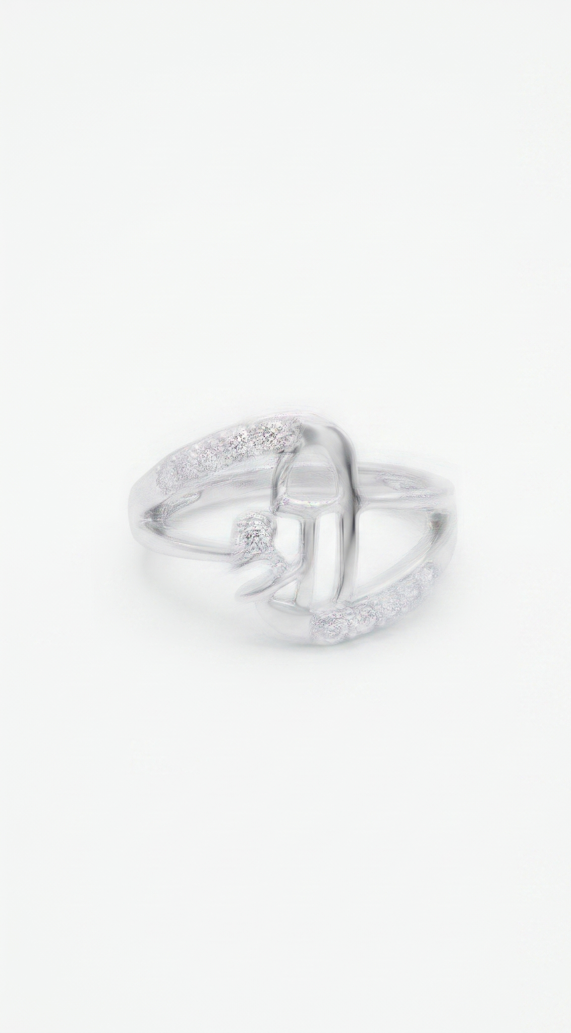 Silvme Celtic Love Knot 925 sterling silver ring for women — top view