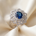 Silvme Twisted 925 sterling silver ring for women — angled view