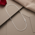 Silvme 925 sterling silver box link chain for women and men, approx. 3.79 g, sterling silver throughout