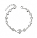 925 sterling silver Heart Charm Bracelet by Silvme, an elegant accessory for her, a gift-worthy silver piece
