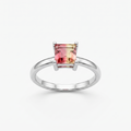 Silvme Herringbone Chevron 925 sterling silver ring for women — top view
