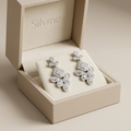 Baguette Stone-Set Chandelier Statement Earrings, alternate angle