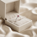 Buy pink oval stone pave 925 sterling silver ring for women online in India from Silvme
