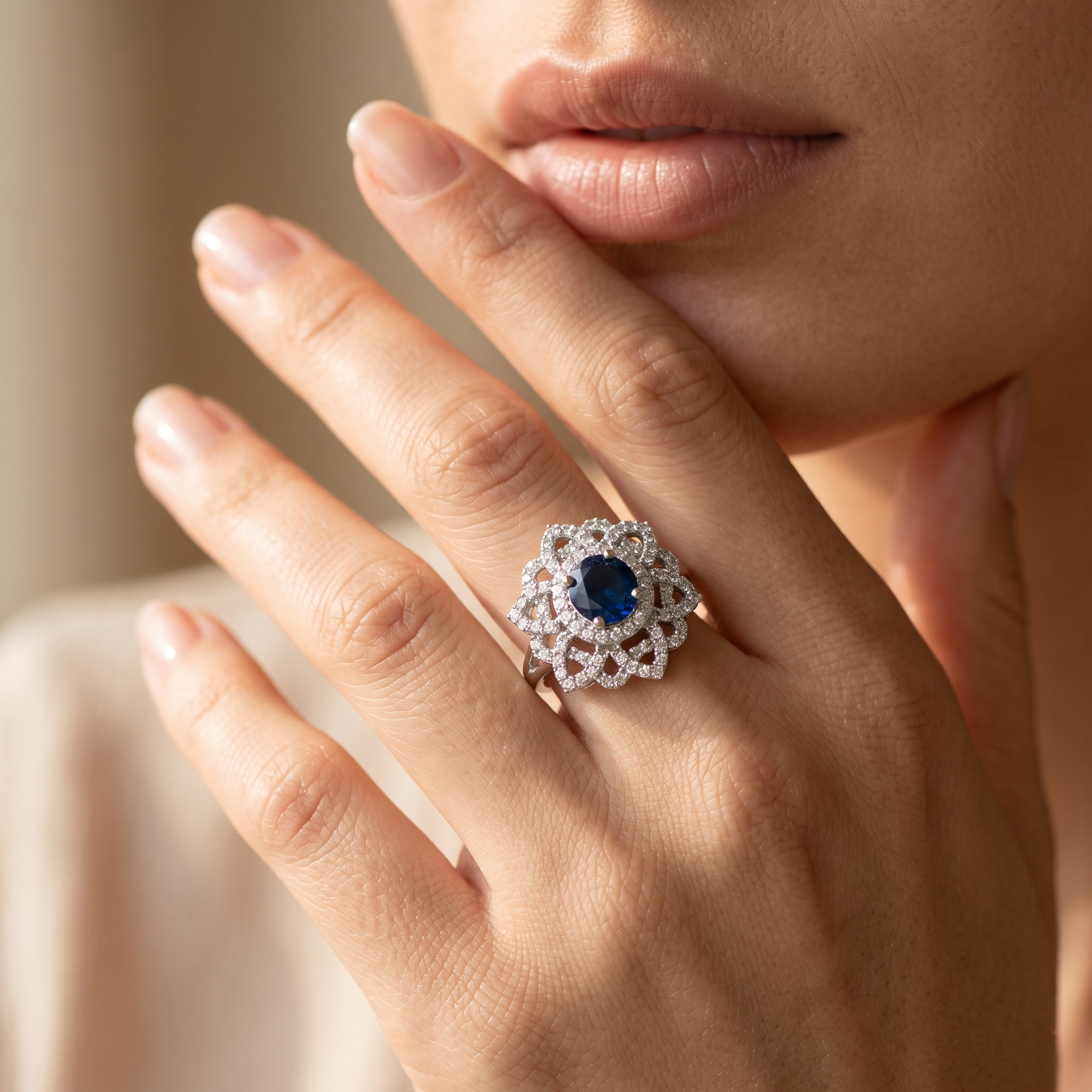 Silvme Twisted 925 sterling silver ring for women — close-up detail