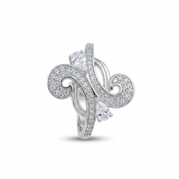 Silvme Classic Plain 925 sterling silver ring for women — front view on white background