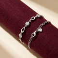 925 sterling silver 925 purity on the Silvme Infinity Link Bracelet in 925 silver, luxury silver design
