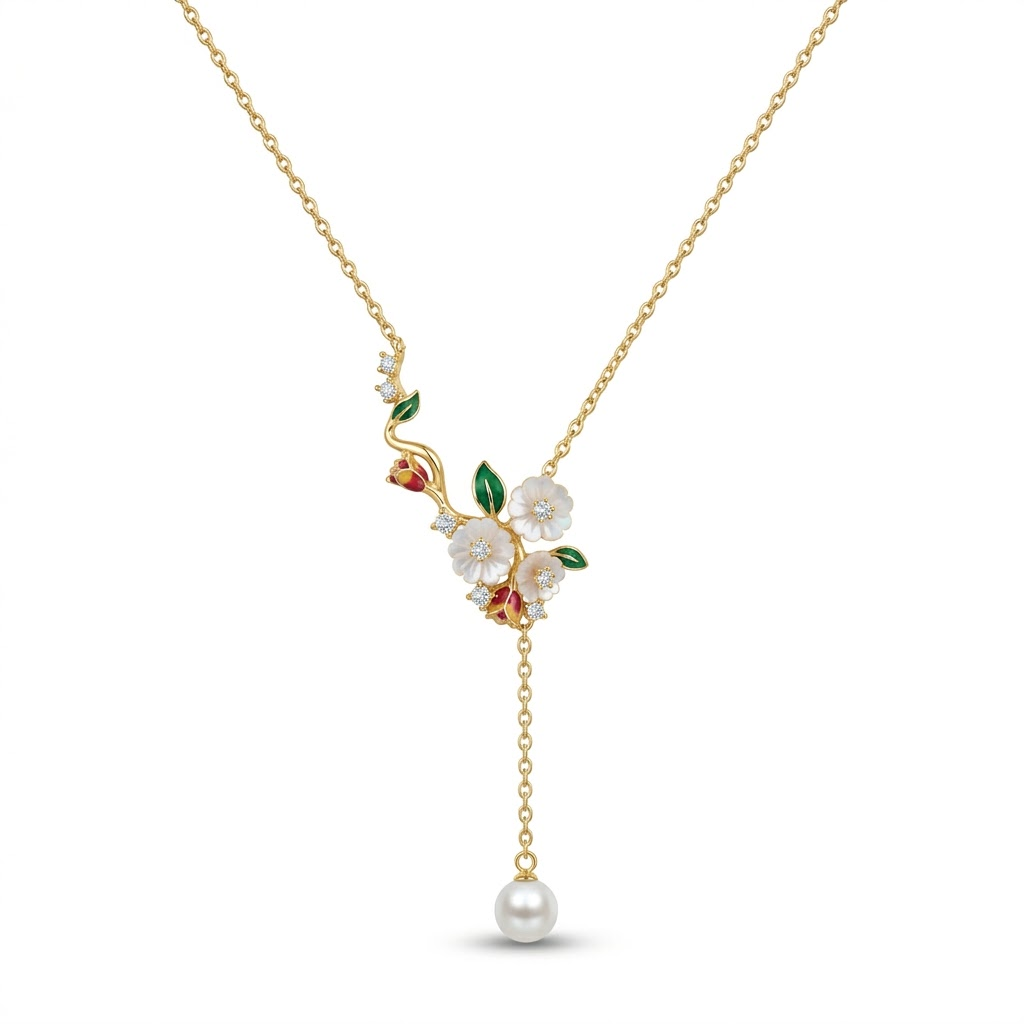Silvme Gold Plated Heart Pendant Necklace set with cubic zirconia, gold-tone finish, crafted in 925 sterling silver for women