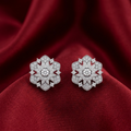 Ornate Floral Snowflake Stud Earrings, additional product view 7
