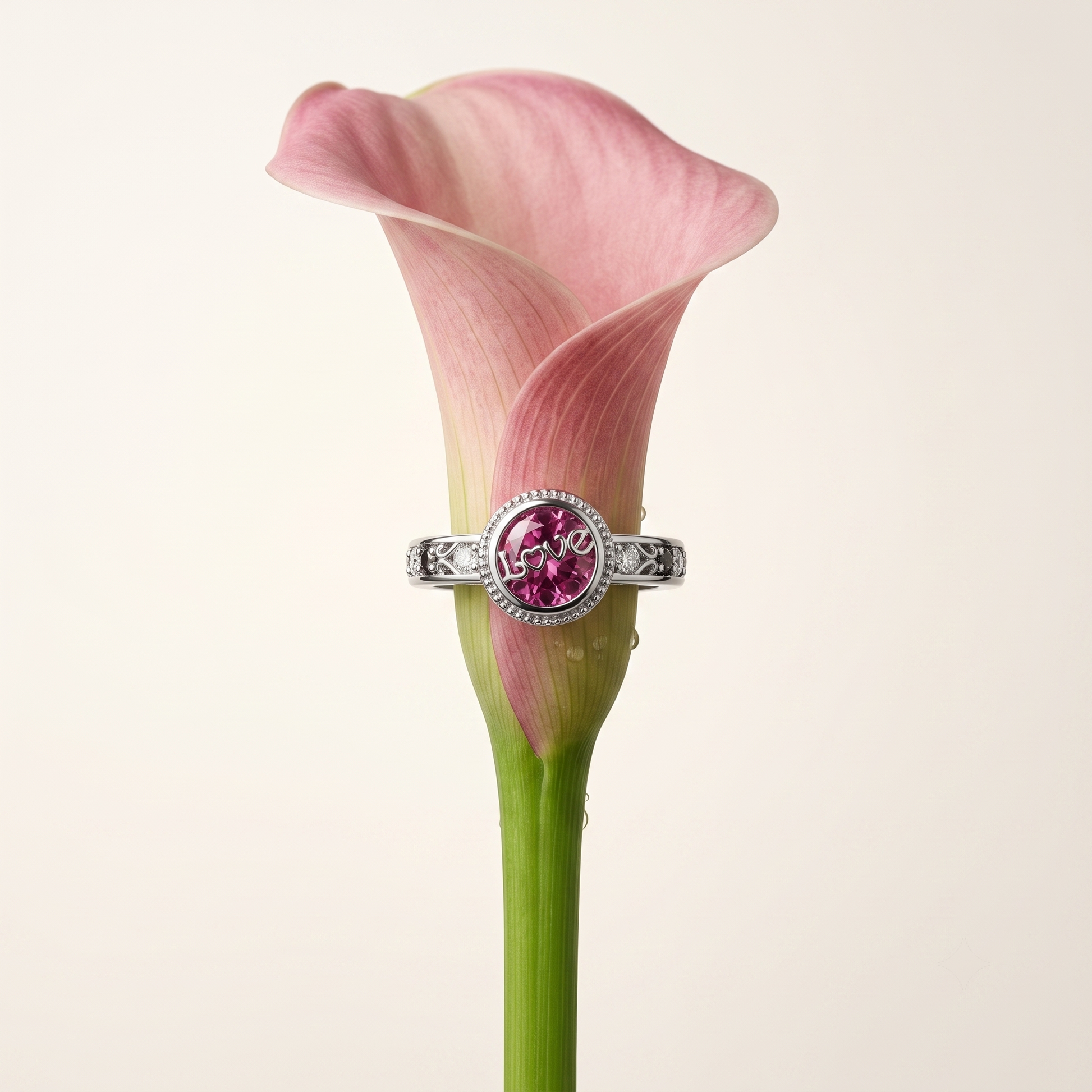 Silvme Rose Petal Statement 925 sterling silver ring for women — close-up detail