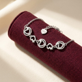 Silvme Heart & Charm Bracelet Set with its softly polished 925 silver surface, a graceful gift for her