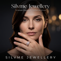 Silvme Matte Finish 925 sterling silver ring for women — top view
