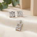 Initial D 925 sterling silver pendant necklace and stud earrings jewellery set with cubic zirconia by Silvme â€” styled setting image