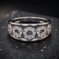 Silvme Floral Cluster 925 sterling silver ring for women — studio detail shot