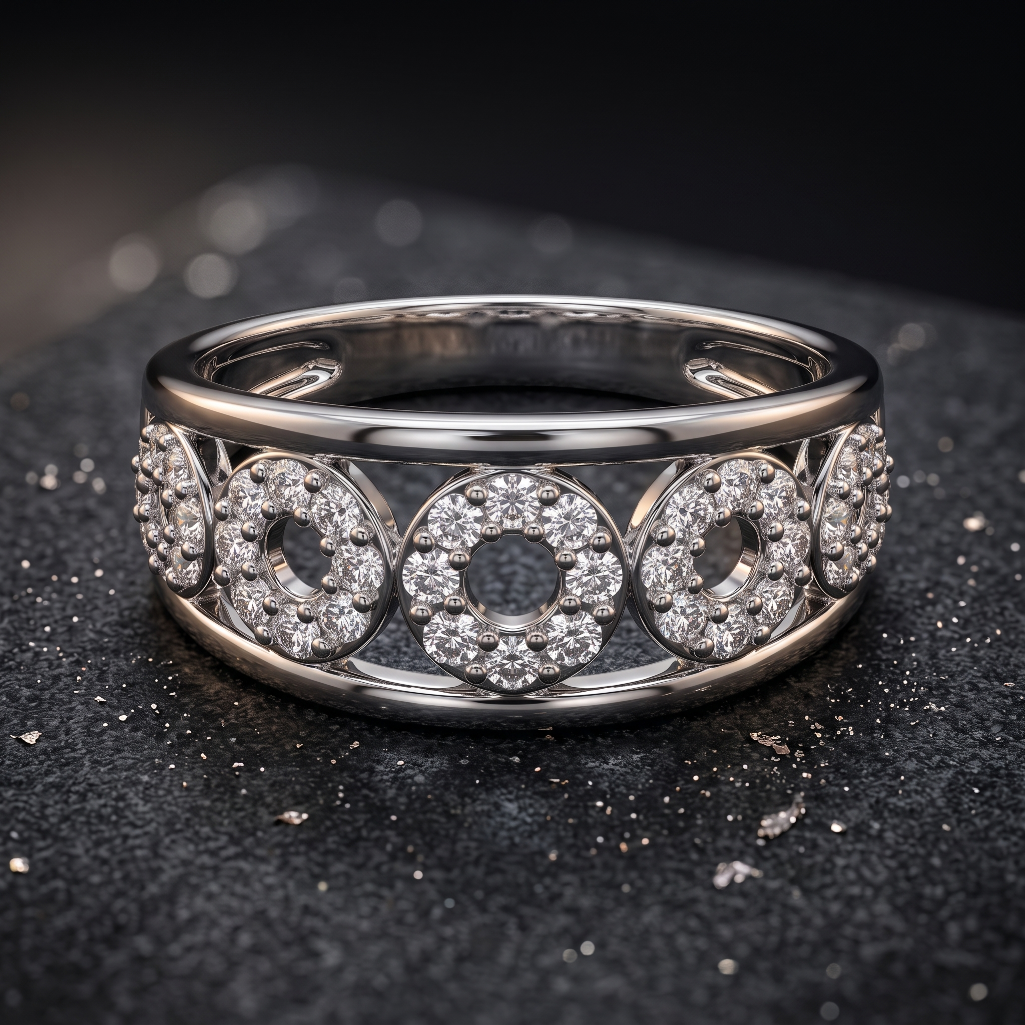 A giftable 925 sterling silver statement ring – the Silvme Floral Cluster Ring, luxury silver design