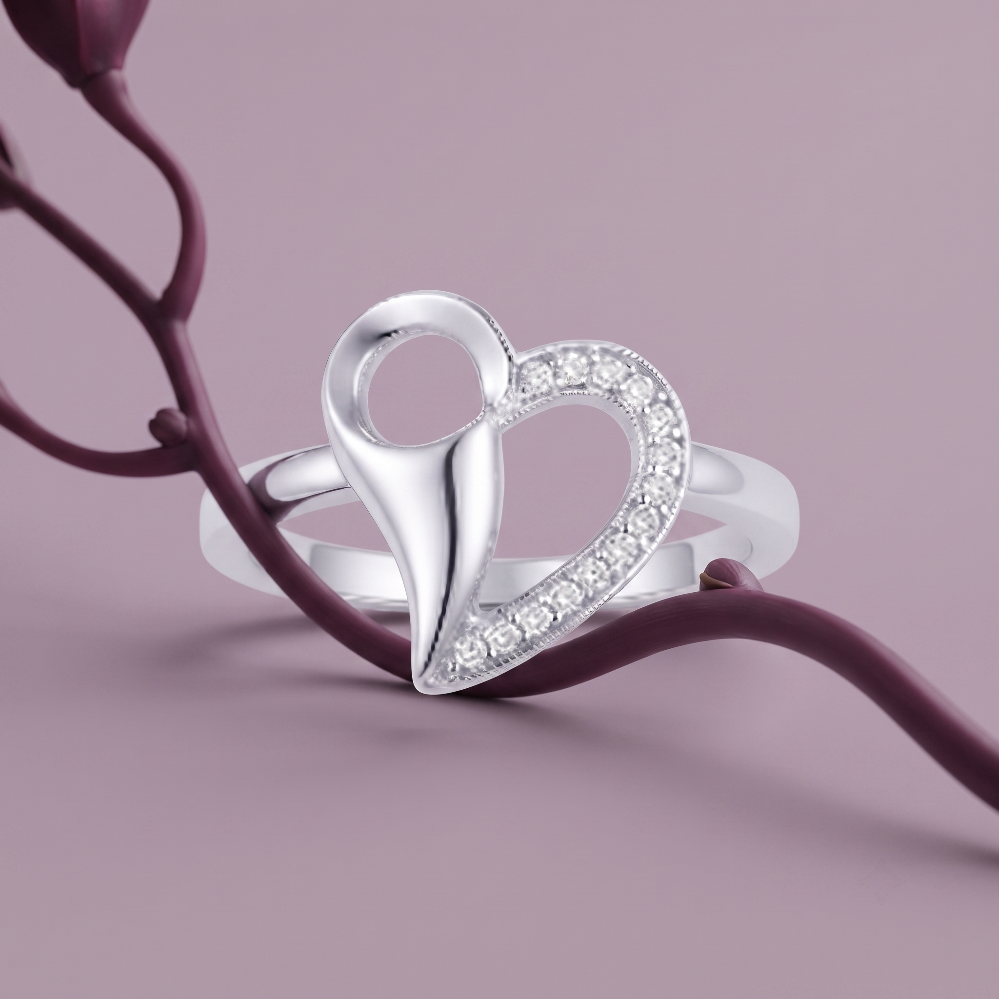 Ethnic Ring design detail on the Silvme Ethnic Ring Diwali Gift, crafted in polished 925 silver