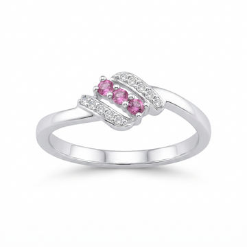 Silvme Dewdrop Bead Cluster 925 sterling silver ring for women — front view on white background