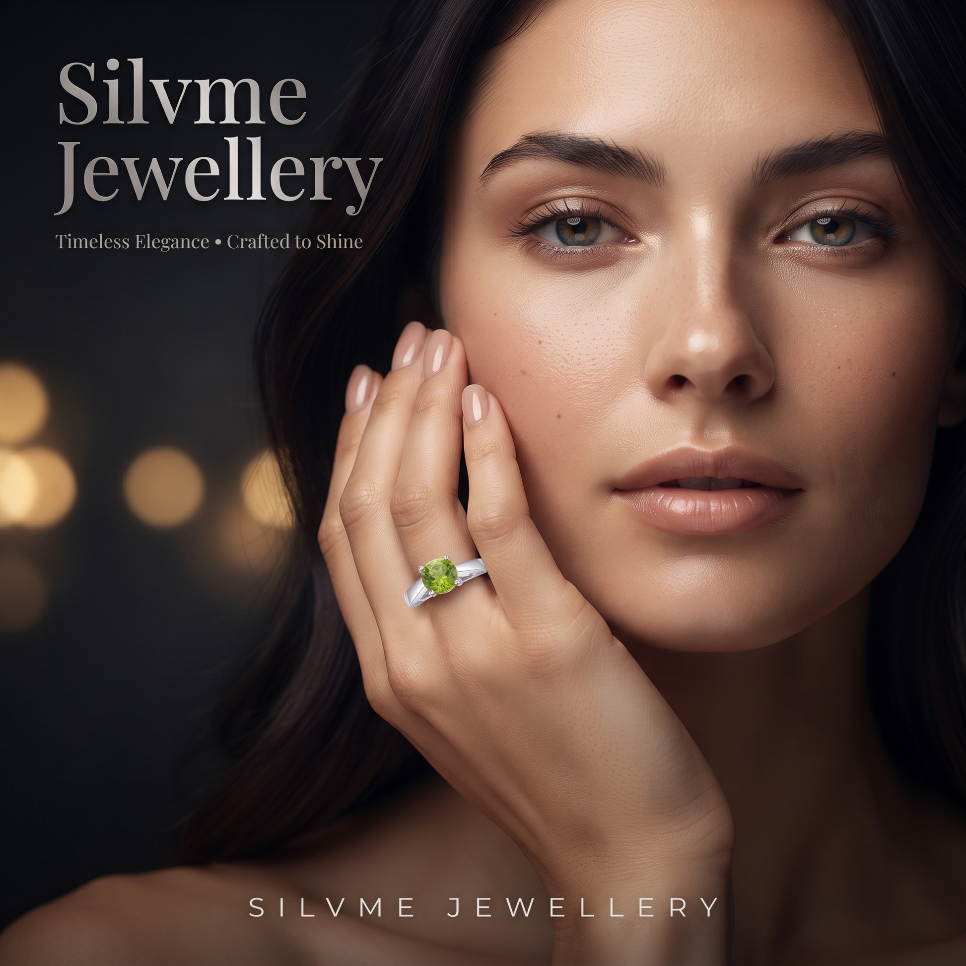 Silvme Tulip Flower Petal Bloom 925 sterling silver ring for women — angled view