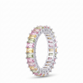 Silvme Art Nouveau Swirl Flora 925 sterling silver ring for women — front view on white background
