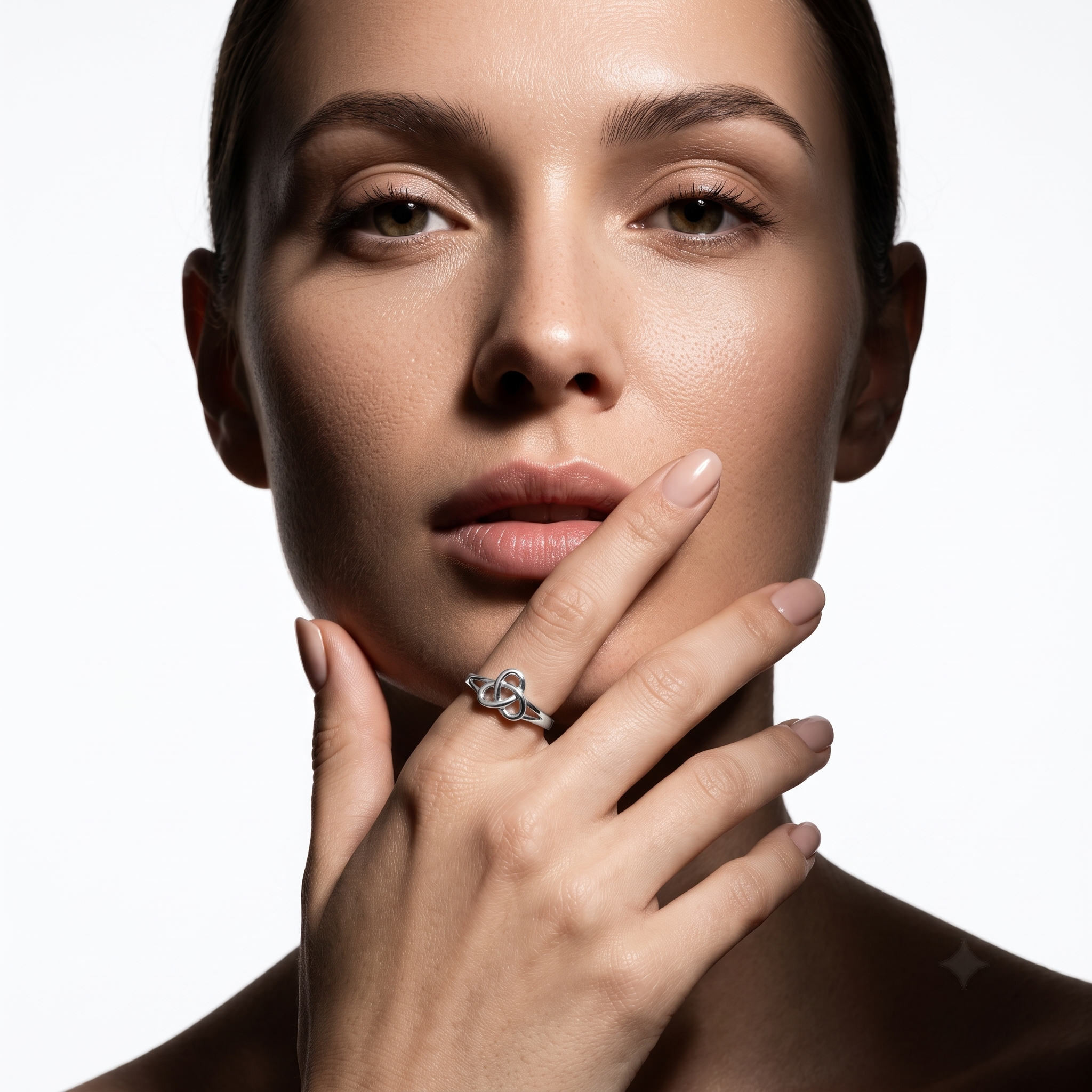 Silvme Geometric Tile Pattern Ring, crafted in 925 sterling silver for women, a graceful gift for her