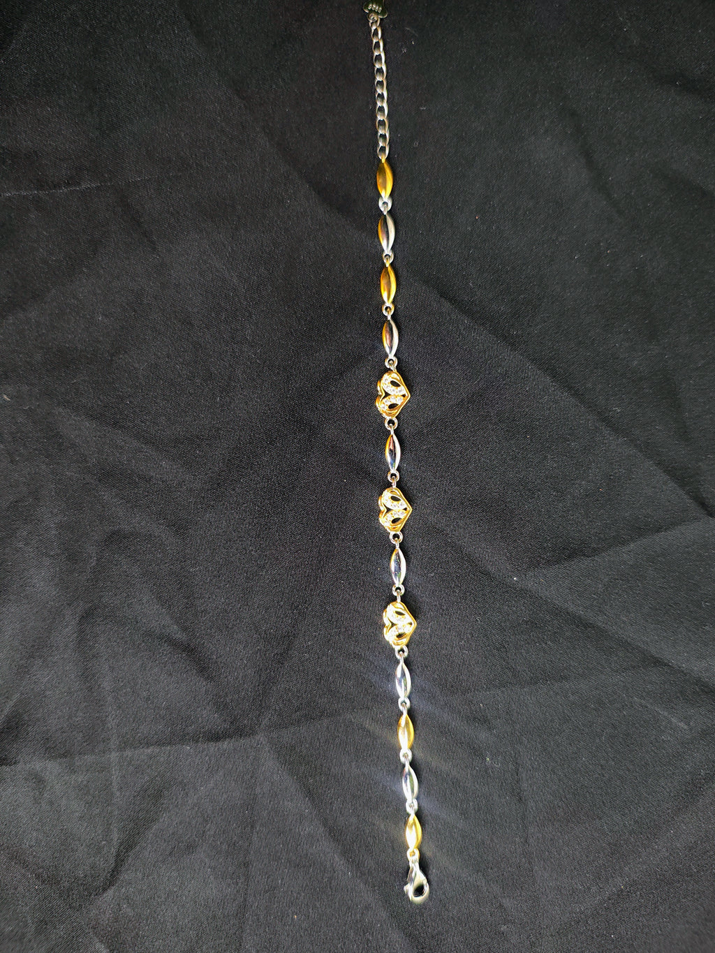 Ball chain 925 silver bracelet front view beads