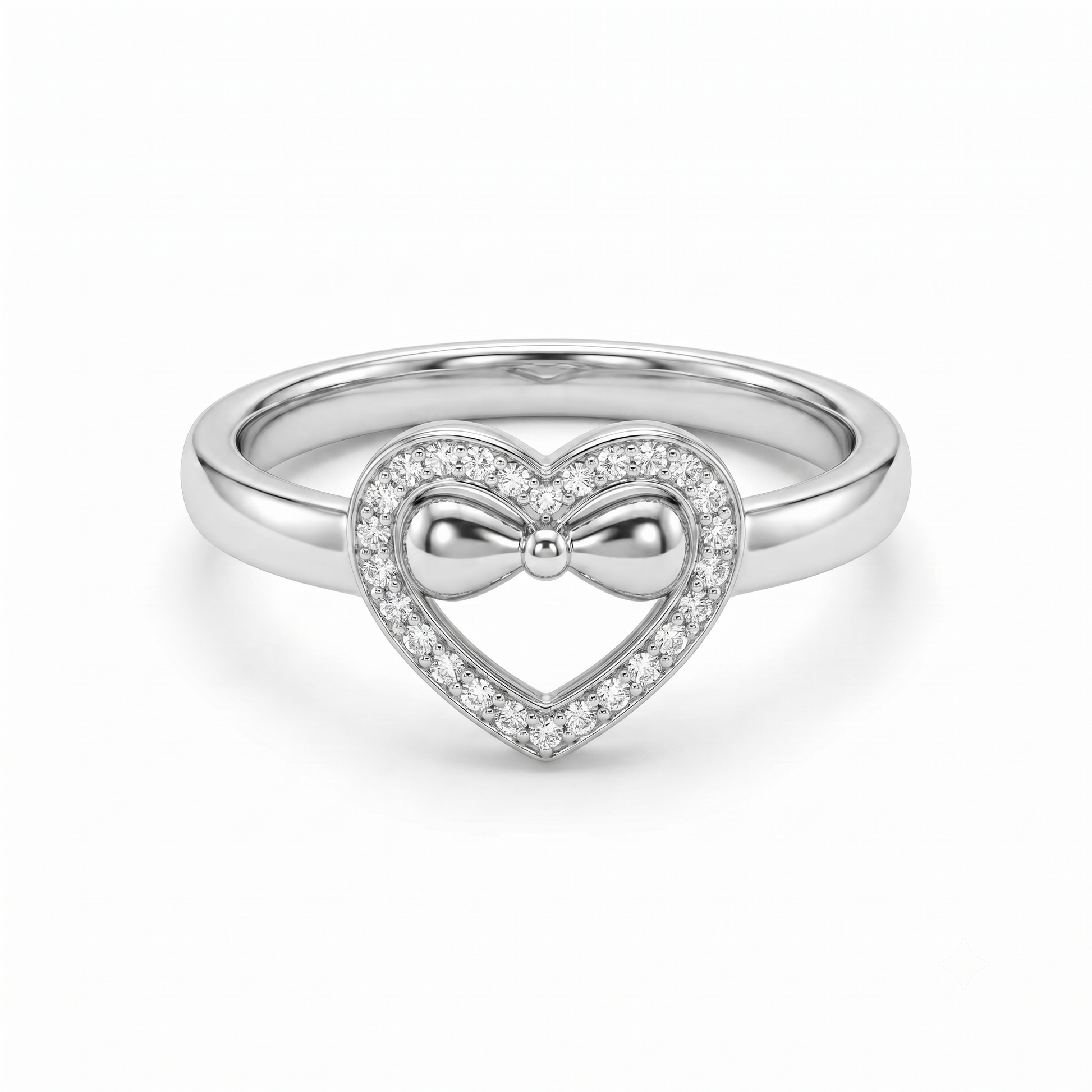 Silvme Gratitude 925 sterling silver ring for women — front view on white background