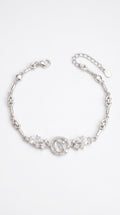 Silvme Floral Cubic Zirconia Bracelet in 925 sterling silver, jewellery for women, ideal as an anniversary gift
