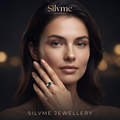 Silvme Snake Coil Serpent 925 sterling silver ring for women — angled view