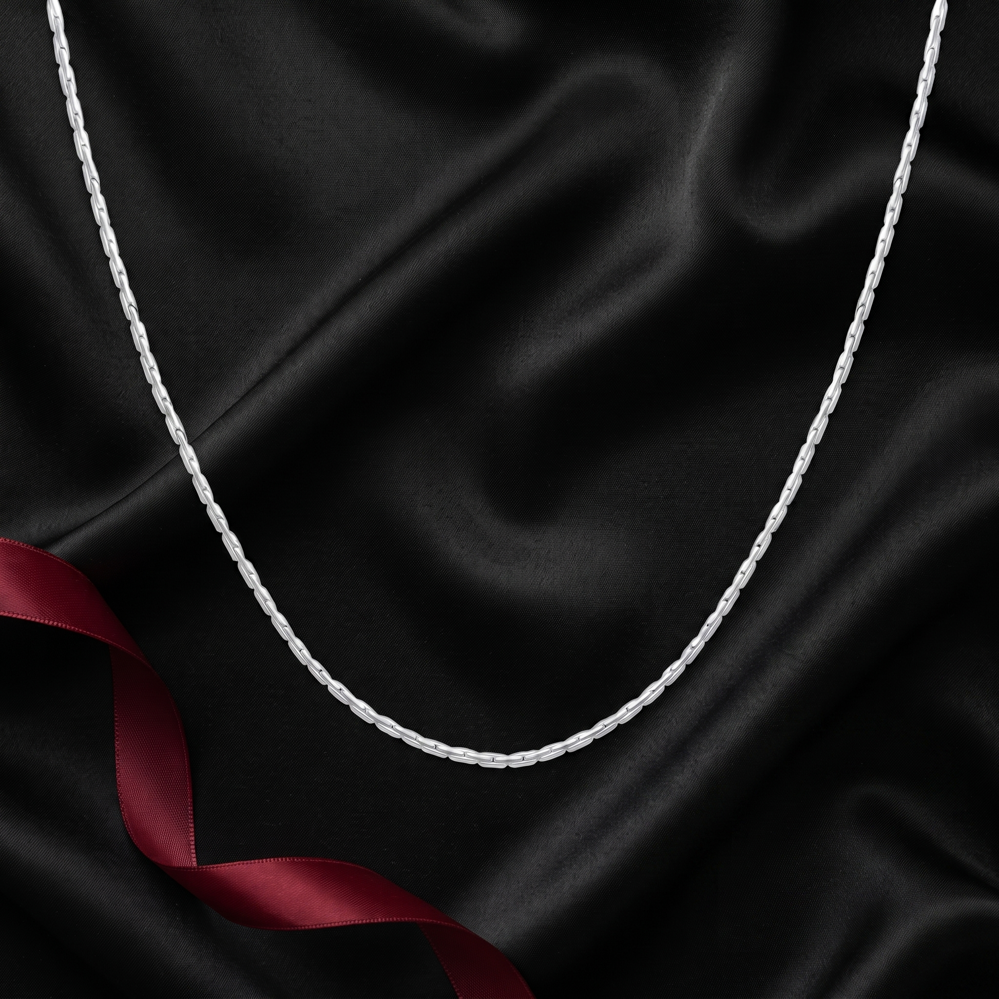 Silvme sterling silver box link chain, 6.06 g, solid silver, not plated, sterling silver throughout
