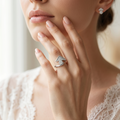 Silvme Floral 925 sterling silver ring for women — close-up detail