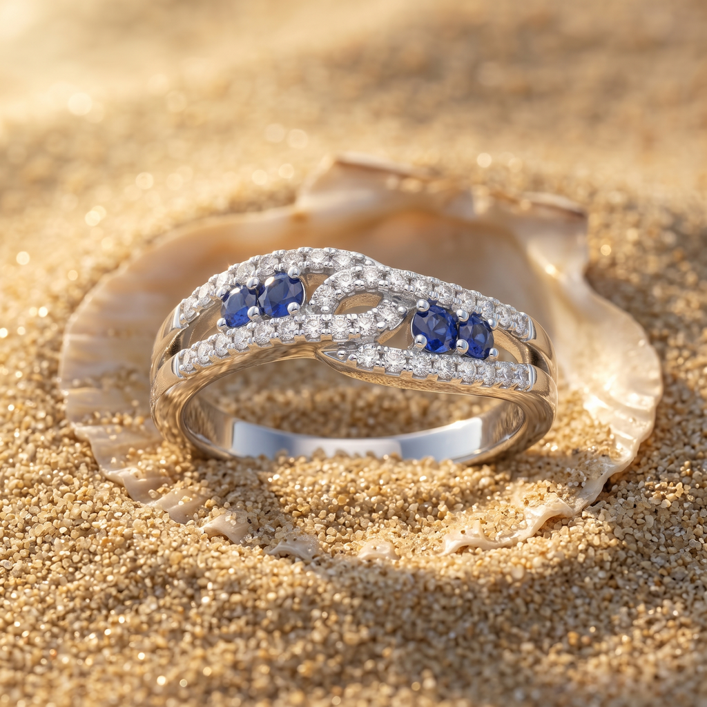 Butterfly Whimsy design detail on the Silvme Butterfly Whimsy Band Ring, crafted in polished 925 sterling silver