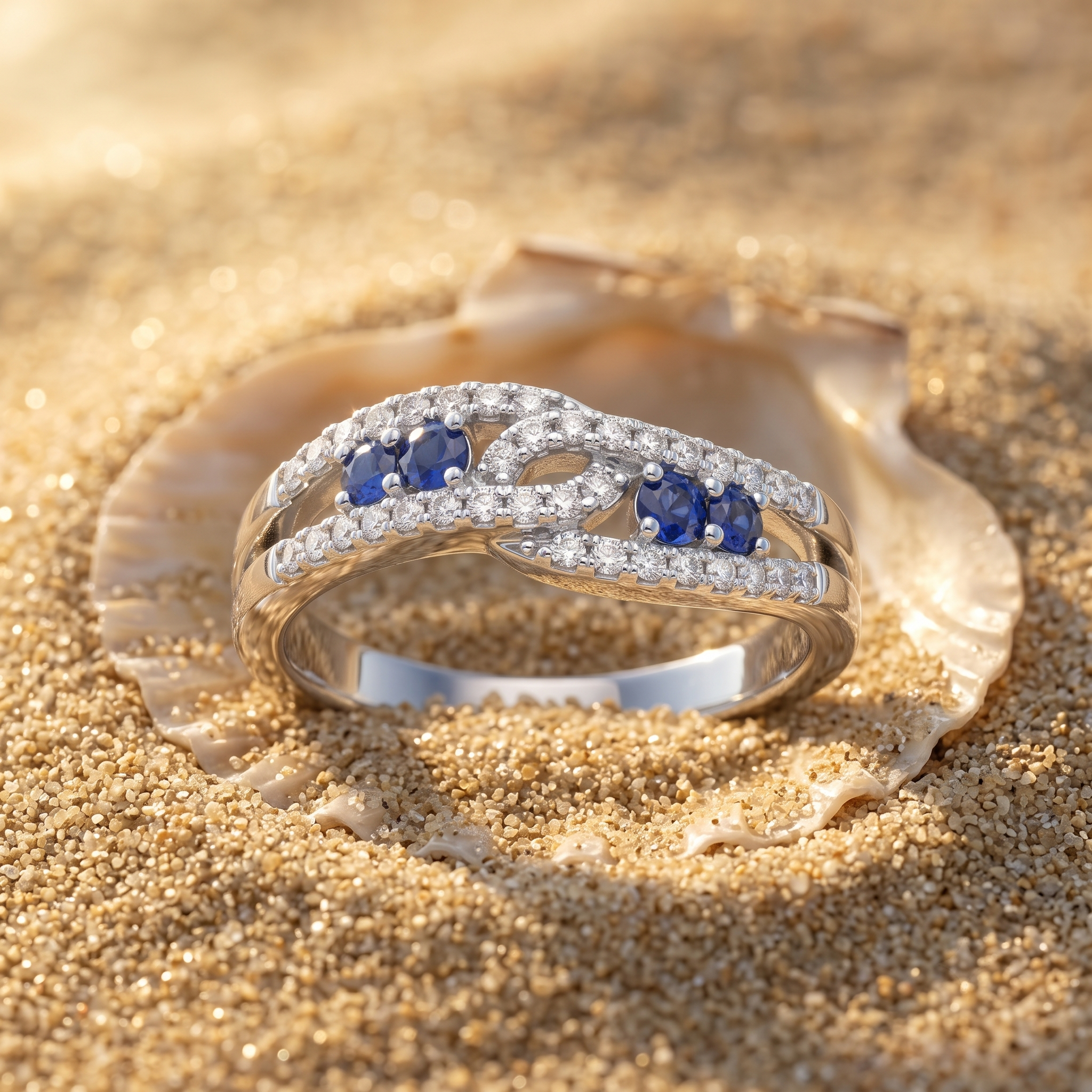 Butterfly Whimsy design detail on the Silvme Butterfly Whimsy Band Ring, crafted in polished 925 sterling silver