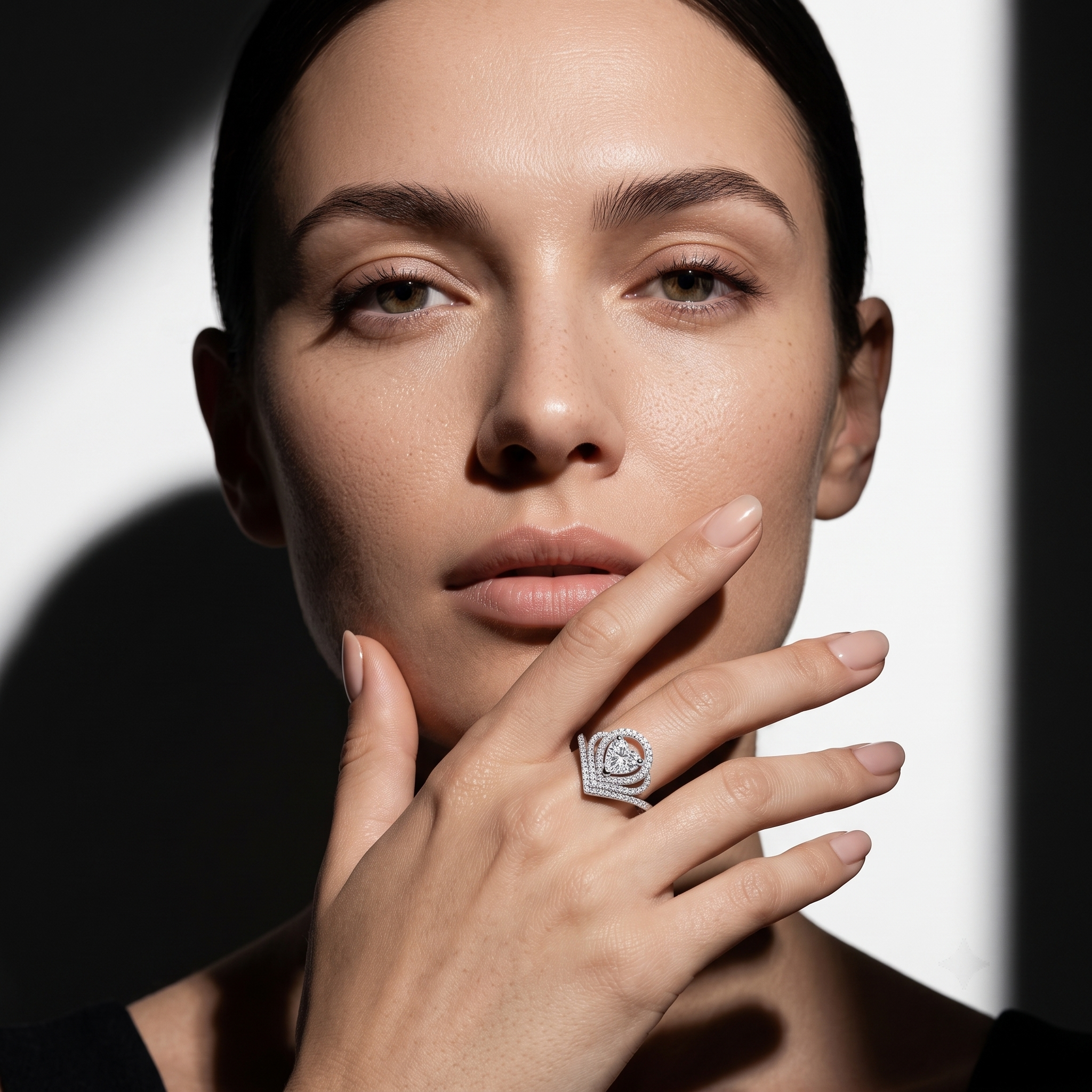 Smooth polished silver surface of the Silvme Diamond-Cut Ring, premium 925 silver, timeless everyday elegance