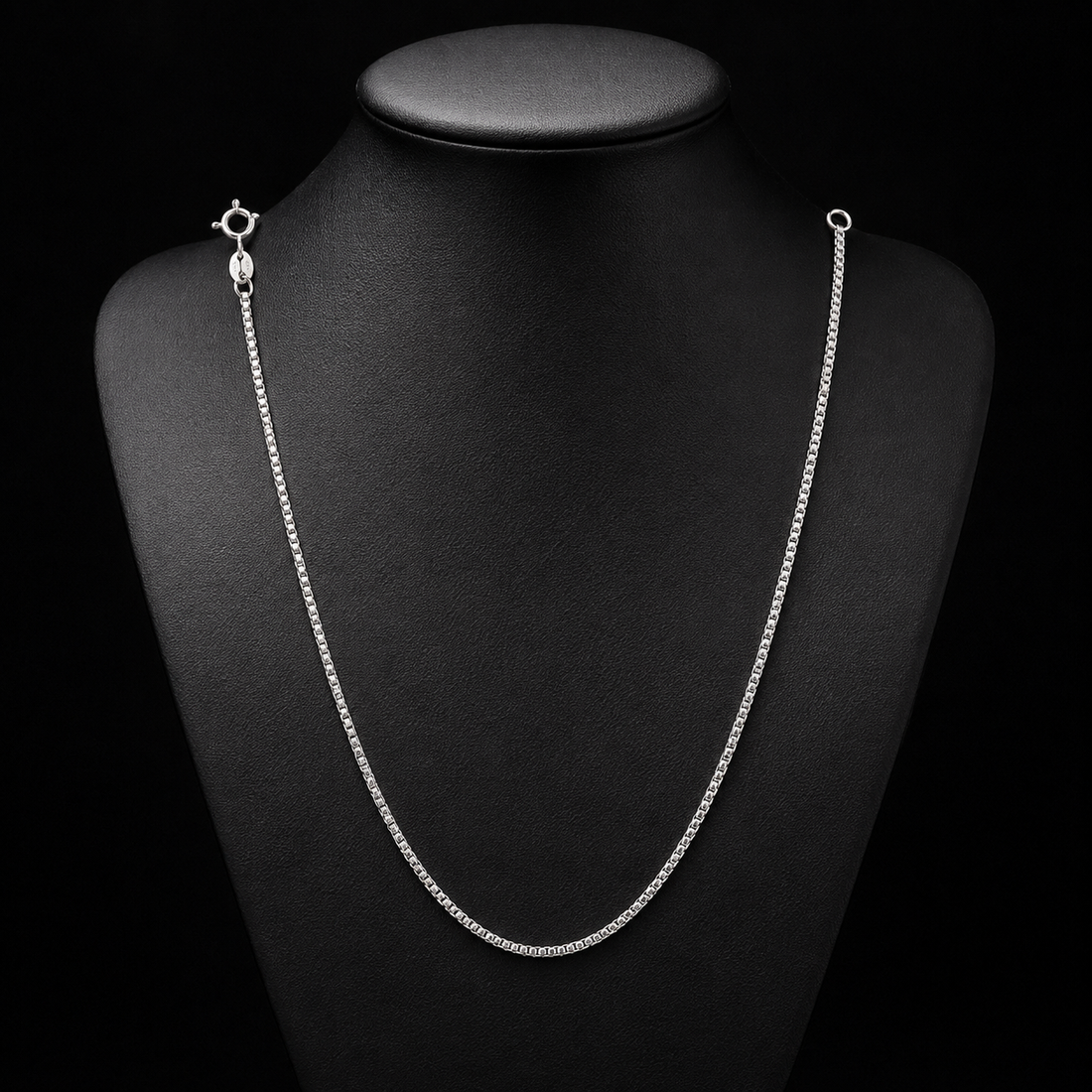 Silvme rhodium-plated chain in solid 925 sterling silver, approx. 4.54 g, sterling clasp and findings