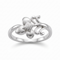 Silvme Peacock Tail Statement 925 sterling silver ring for women — top view