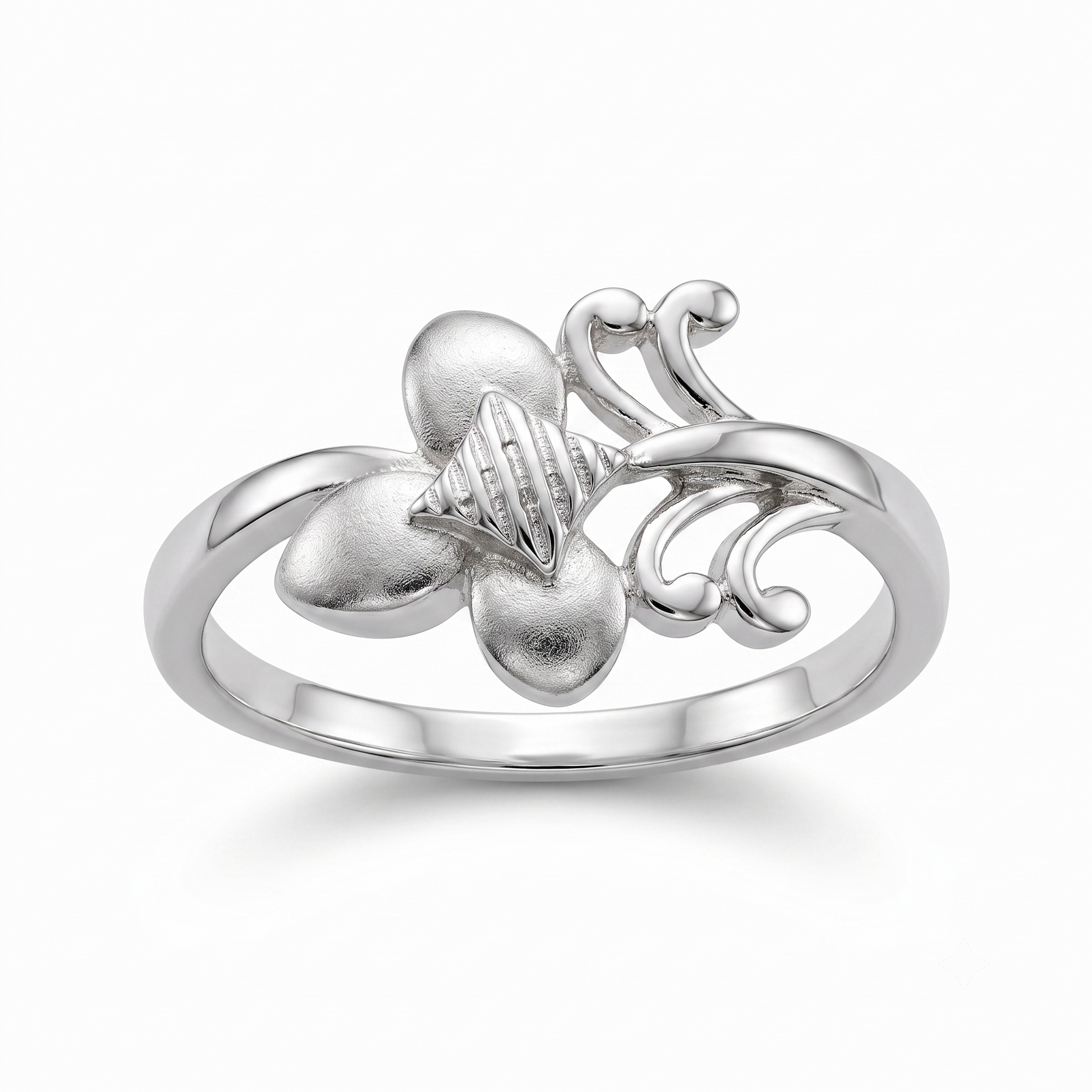 Silvme Peacock Tail Statement 925 sterling silver ring for women — top view