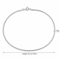Sterling silver rhodium-plated chain by Silvme, made for women and men, close to 3.59 g in weight