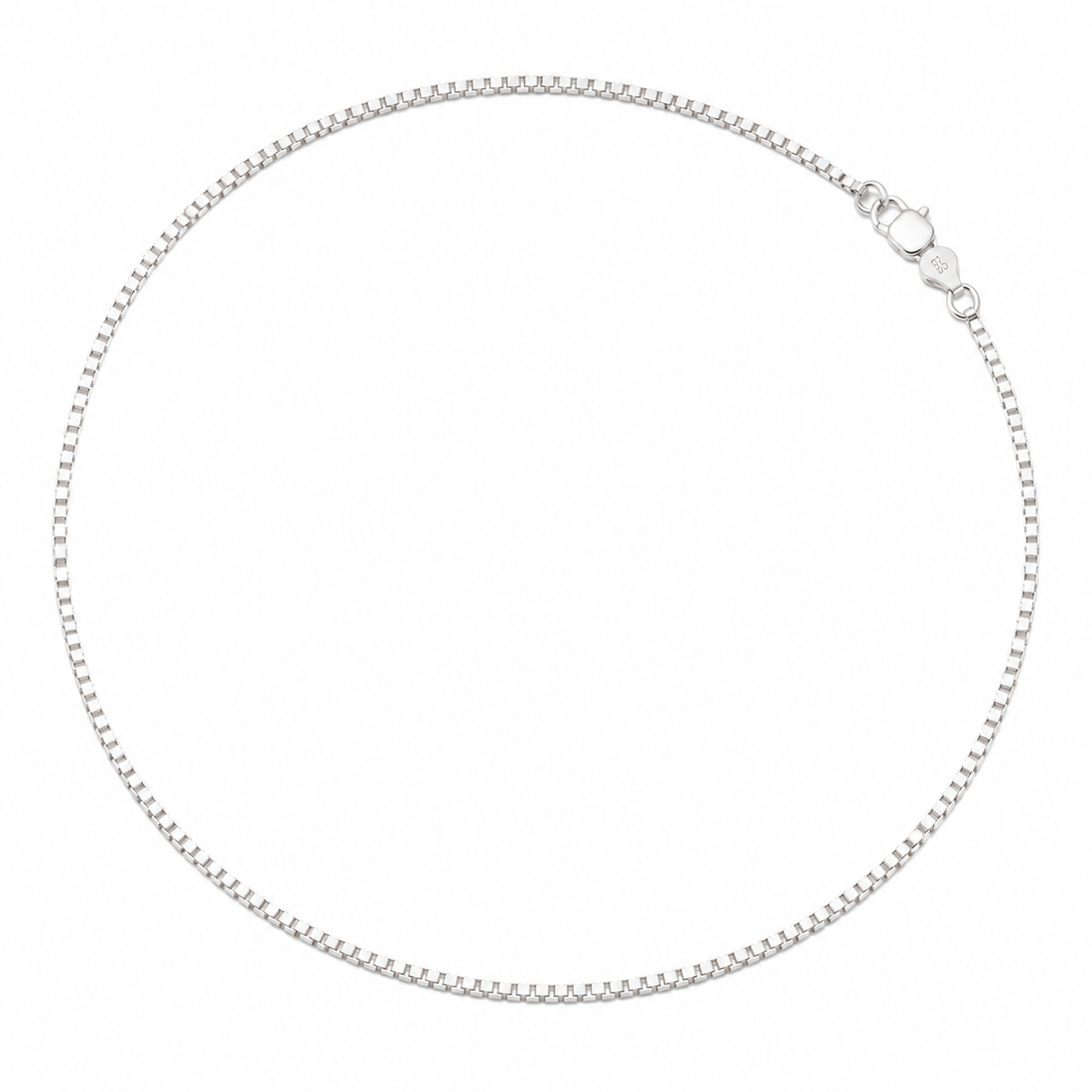 Silvme 925 silver box link neck chain, approx. 6.09 g, solid silver, not plated, sterling silver throughout