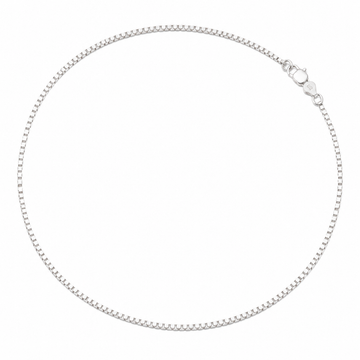 Silvme 925 silver box link neck chain, approx. 6.09 g, solid silver, not plated, sterling silver throughout