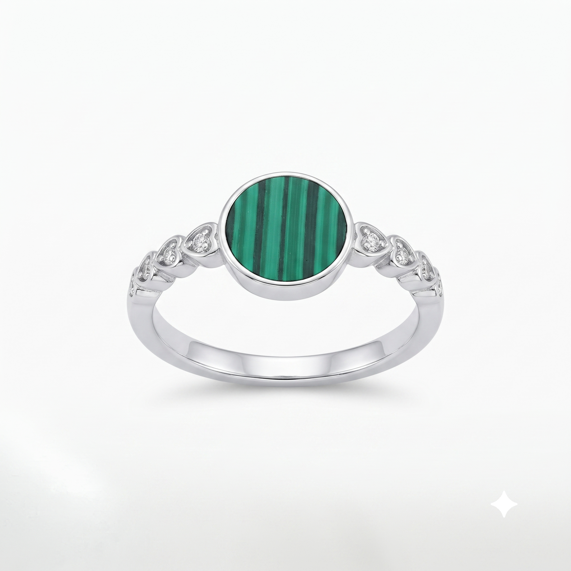 Silvme Slim Minimal 925 sterling silver ring for women — front view on white background