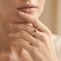 Silvme Starburst Floral Bloom 925 sterling silver ring for women — studio detail shot